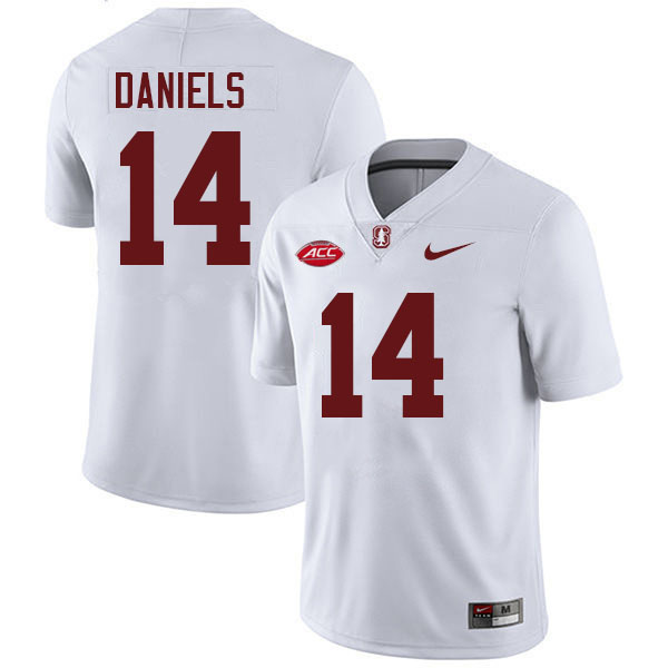 Ashton Daniels Stanford Jersey,Stanford Cardinal #14 Ashton Daniels Football Jersey Stitched-White